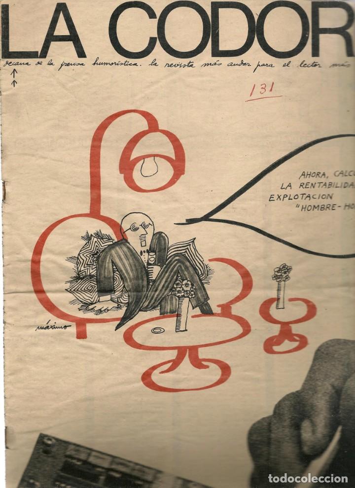 Coleccionismo de Revistas y Peri&oacute;dicos: LA CODORNIZ. N&ordm; 1484. 26 ABRIL 1970. (ST/MG)
