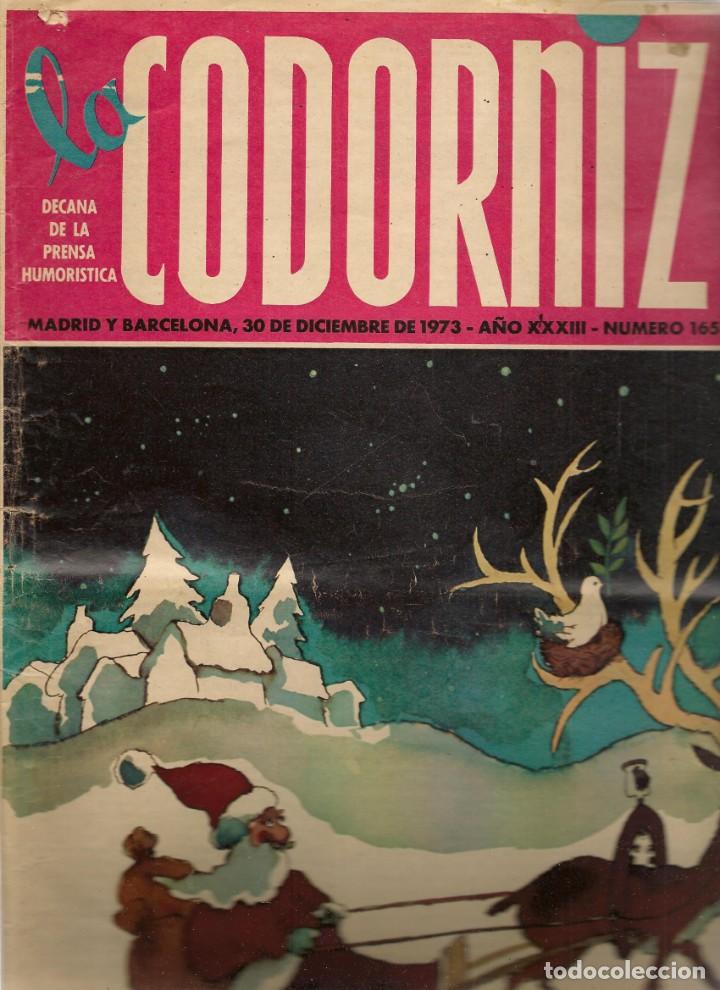 Coleccionismo de Revistas y Peri&oacute;dicos: LA CODORNIZ. N&ordm; 1658. 30  DICIEMBRE 1973. (B/A48)