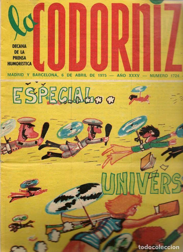 Coleccionismo de Revistas y Peri&oacute;dicos: LA CODORNIZ. N&ordm; 1724. 6  ABRIL 1975.  (B/A48)