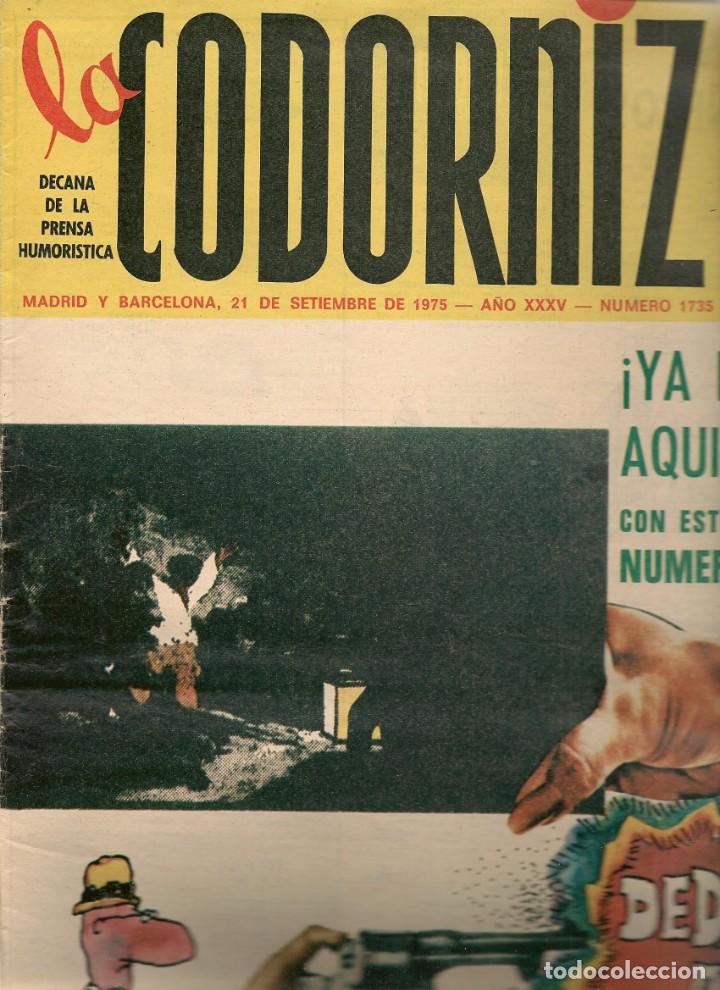 Coleccionismo de Revistas y Peri&oacute;dicos: LA CODORNIZ. N&ordm; 1735 ESPECIAL DEDICADO AL MUNDO LIBRE. 21 SEPTIEMBRE 1975. (B/A48)