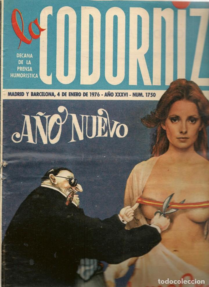 Coleccionismo de Revistas y Peri&oacute;dicos: LA CODORNIZ. N&ordm; 1750. ESPECIAL PARA EMPEZAR 1976. 4 ENERO 1976.  (B/A48)