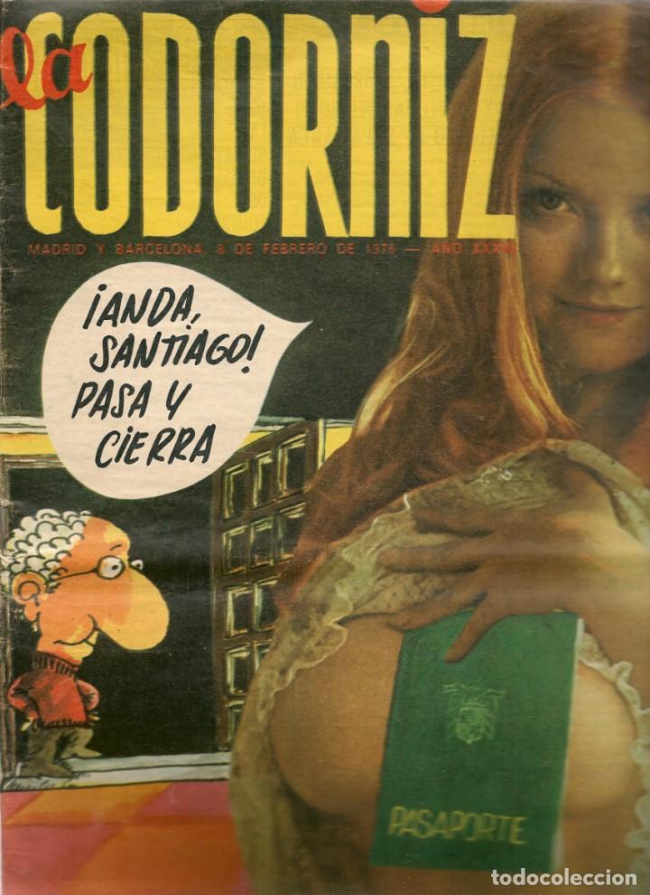 Coleccionismo de Revistas y Peri&oacute;dicos: LA CODORNIZ. N&ordm; 1755. 8 FEBRERO 1976. (B/A48)