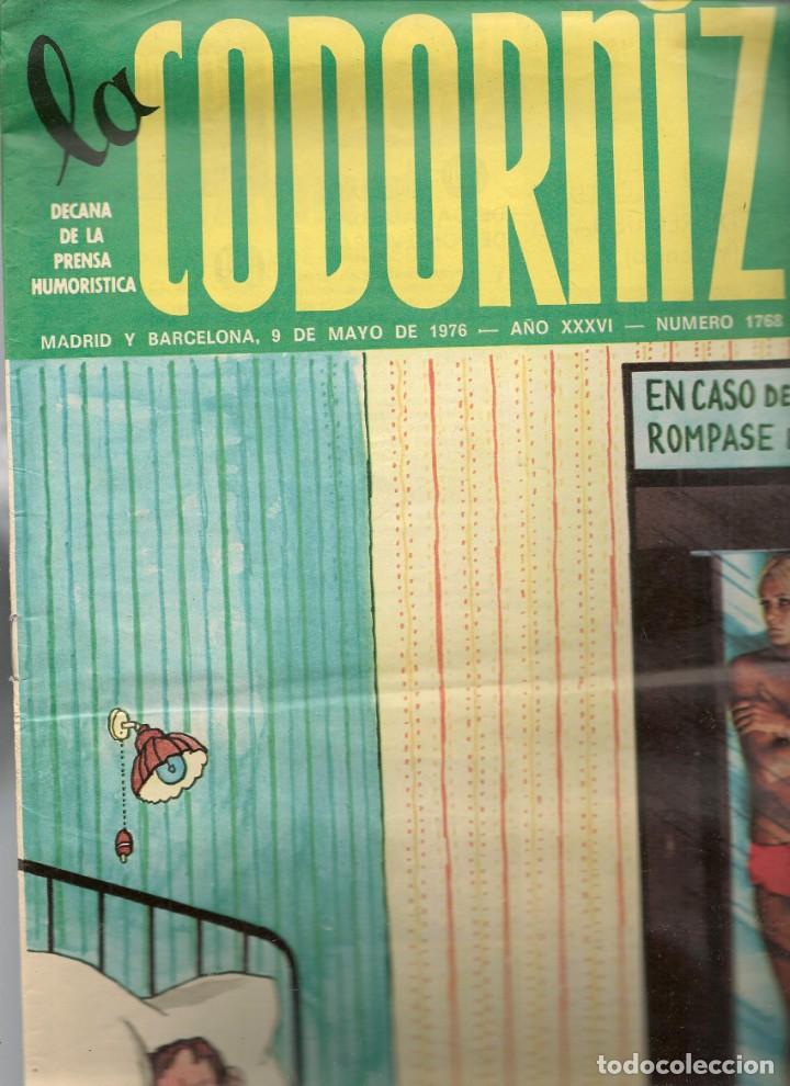 Coleccionismo de Revistas y Peri&oacute;dicos: LA CODORNIZ. N&ordm; 1768. 9 MAYO 1976. (B/A48)