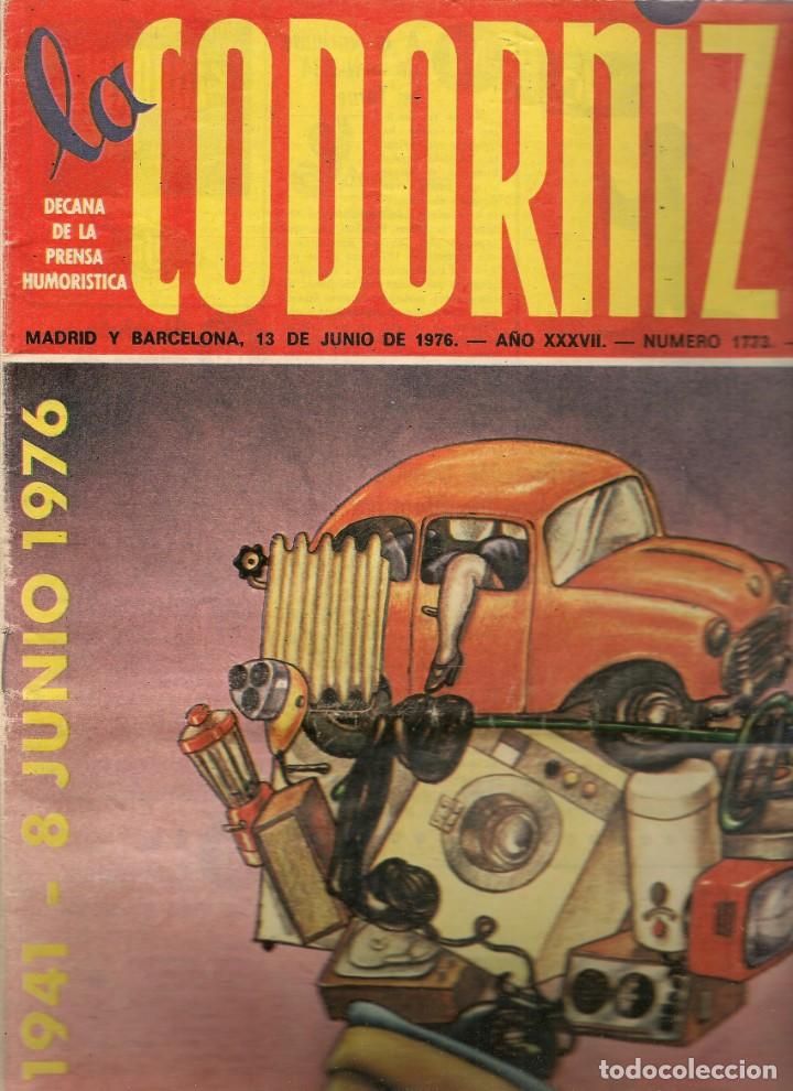 Coleccionismo de Revistas y Peri&oacute;dicos: LA CODORNIZ. N&ordm; 1773. 13 JUNIO 1976. (B/A48)