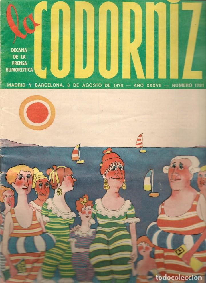 Coleccionismo de Revistas y Peri&oacute;dicos: LA CODORNIZ. N&ordm; 1781. 8 AGOSTO 1976. (B/A48)