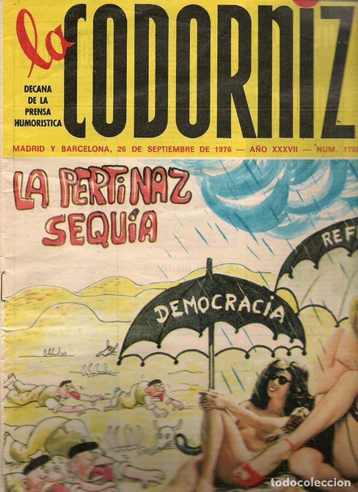 Coleccionismo de Revistas y Peri&oacute;dicos: LA CODORNIZ. N&ordm; 1788. LA PERTINAZ SEQUIA. 26 SEPTIEMBRE 1976. (B/A48)