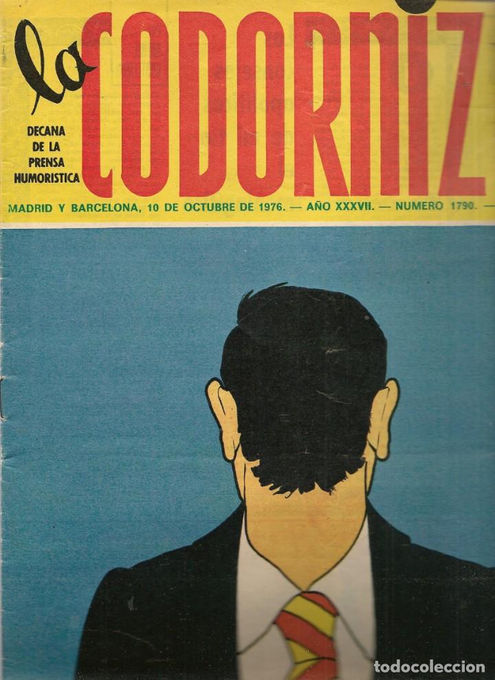 Coleccionismo de Revistas y Peri&oacute;dicos: LA CODORNIZ. N&ordm; 1790. 10 OCTUBRE 1976. (B/A48)