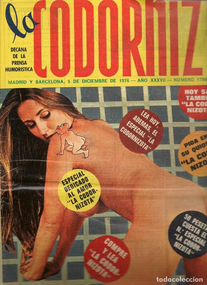 Coleccionismo de Revistas y Peri&oacute;dicos: LA CODORNIZ. N&ordm; 1798. 5 diciembre 1976, (B/A48)