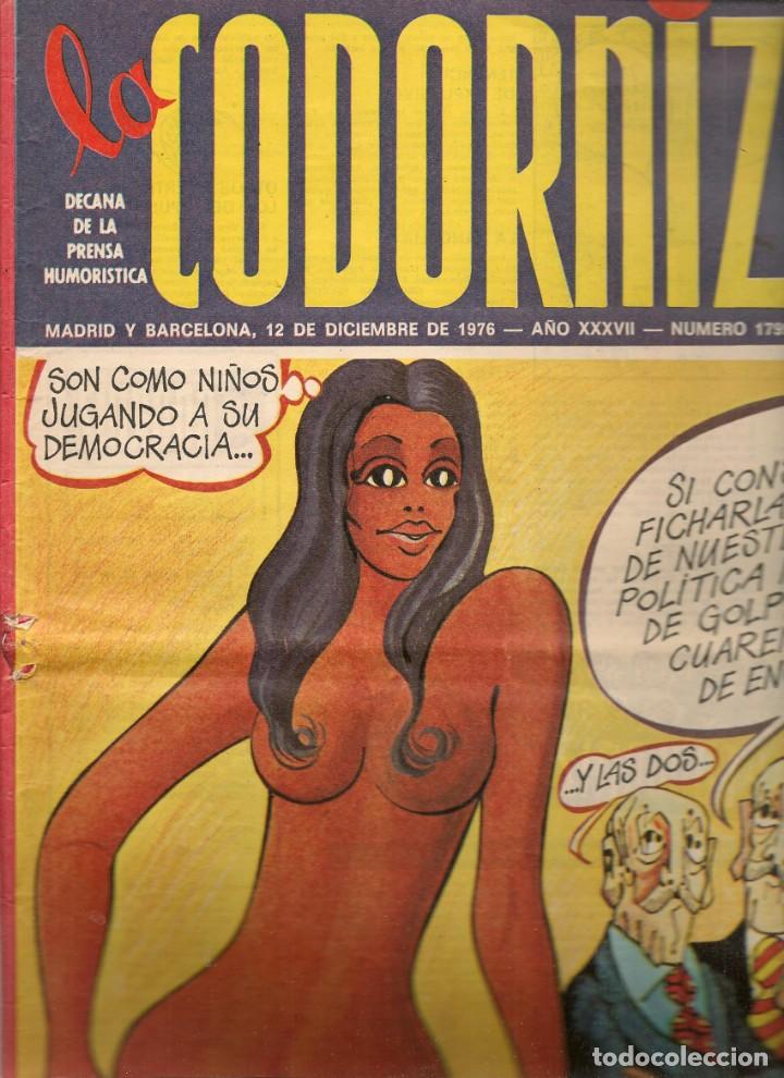 Coleccionismo de Revistas y Peri&oacute;dicos: LA CODORNIZ. N&ordm; 1799. 12 DICIEBRE 1976, (B/A48)