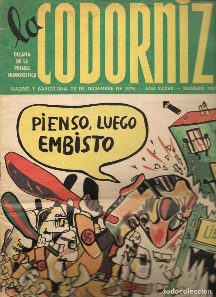 Coleccionismo de Revistas y Peri&oacute;dicos: LA CODORNIZ. N&ordm; 1801. 26 DICIEBRE 1976, (B/A48)