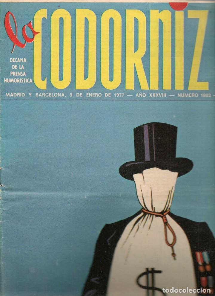 Coleccionismo de Revistas y Peri&oacute;dicos: LA CODORNIZ. N&ordm; 1803. 9 ENERO 1977. (B/A48)