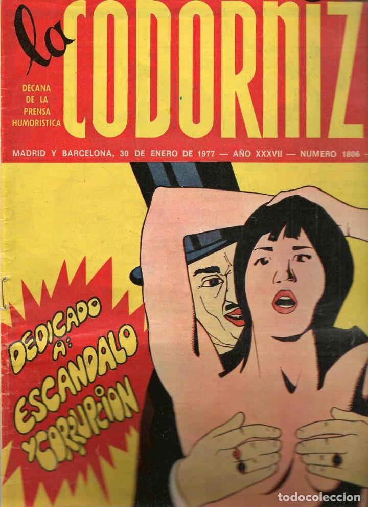 Coleccionismo de Revistas y Peri&oacute;dicos: LA CODORNIZ. N&ordm; 1806. 30 ENERO 1977. (B/A48)