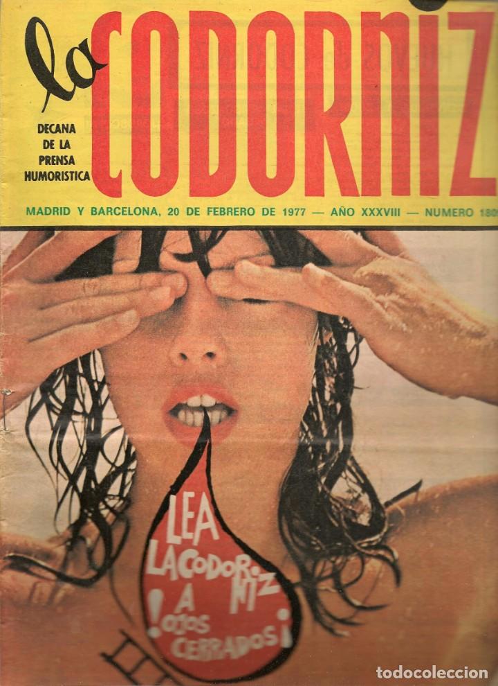 Coleccionismo de Revistas y Peri&oacute;dicos: LA CODORNIZ. N&ordm; 1809. 20 FEBRERO 1977. (B/A48)