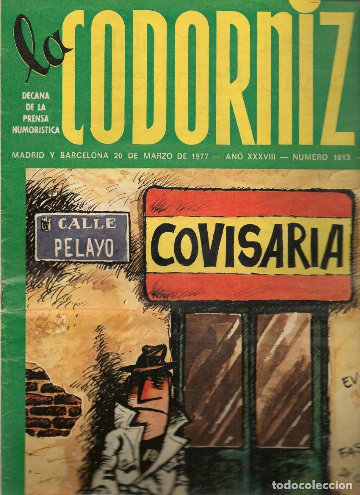Coleccionismo de Revistas y Peri&oacute;dicos: LA CODORNIZ. N&ordm; 1813. 20 MARZO 1977. (B/A48)