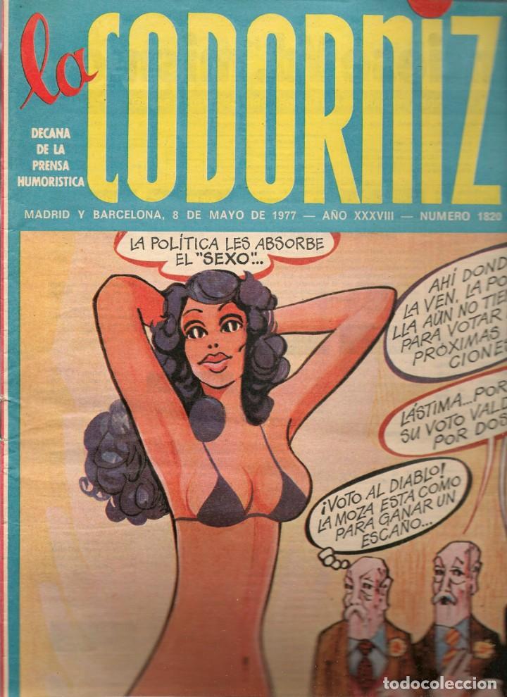 Coleccionismo de Revistas y Peri&oacute;dicos: LA CODORNIZ. N&ordm; 1820. 8 MAYO 1977. (B/A48)