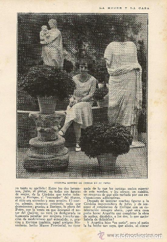 Coleccionismo de revistas y peri&oacute;dicos: * C&Oacute;RDOBA * El patio de Angelita Romero de Torres / por Margarita Nelken - 1926