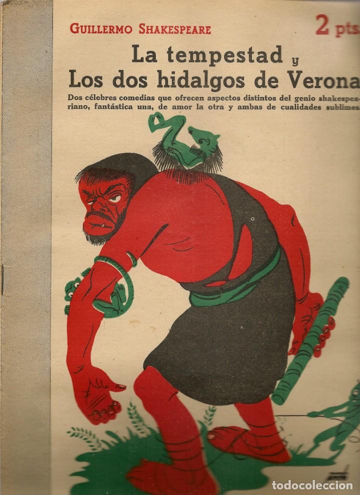 Coleccionismo de revistas y peri&oacute;dicos: REVISTA LITERARIA NOVELAS Y CUENTOS. N&ordm; 887. LA TEMPESTAD. GUILLERMO SHAKESPEARE. 9 MAYO 1948.(AP1/)
