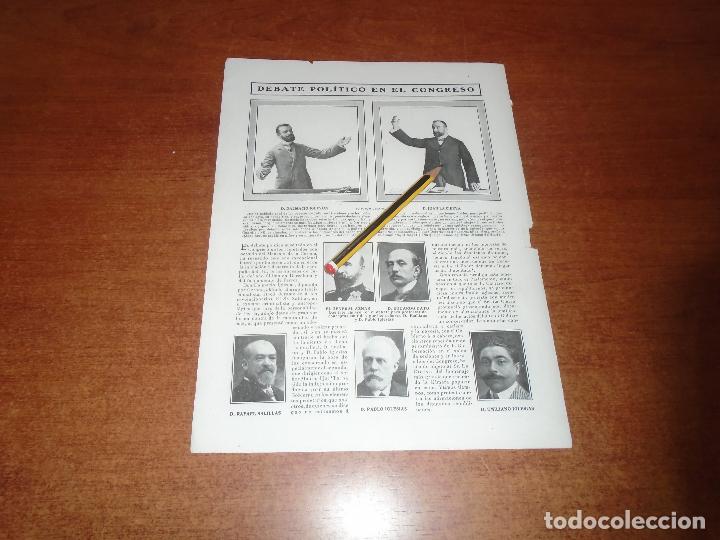 Coleccionismo de Revistas y Peri&oacute;dicos: PRENSA 1910: PABLO IGLESIAS. GENERAL AZNAR. EDUARDO DATO. JUAN DE LA CIERVA. BATALLA FLORES VALENCIA