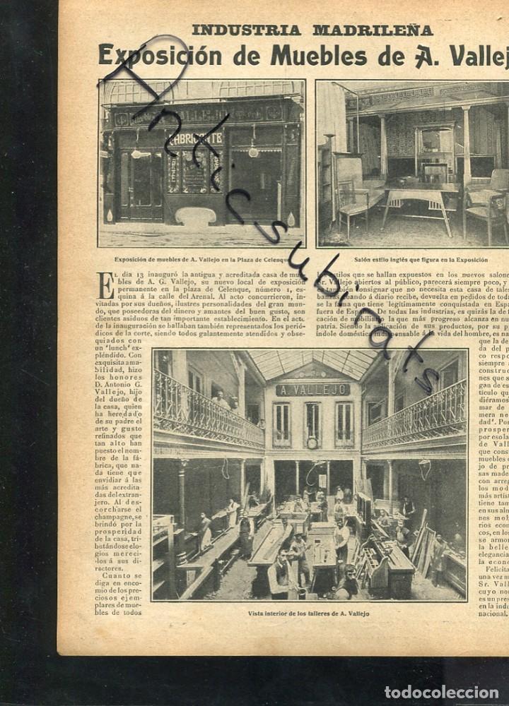 Sammeln von Zeitschriften und Zeitungen: REVISTA 1907 MUEBLES VALLEJO MADRID EMULSION FORCADA AGUA AIGUA VILAJUIGA TOS FERINA VILLEGAS NESTLE