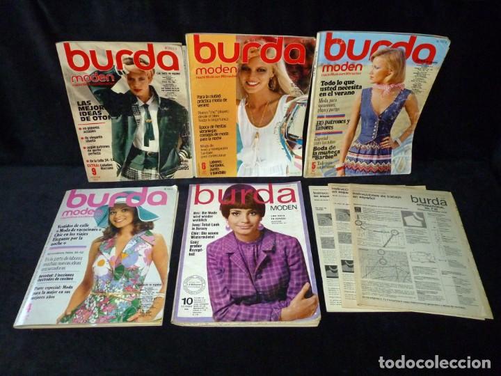 Lote De 5 Revistas Burda Moden Patrones 1966 Sold Through Direct Sale