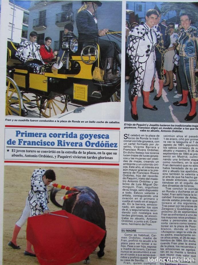 Coleccionismo de Revistas y Peri&oacute;dicos: RECORTE REVISTA SEMANA N&ordm; 2901 1995 FRANCISCO RIVERA ORDO&Ntilde;EZ.