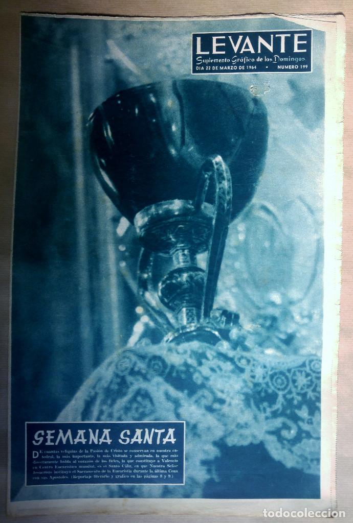 Coleccionismo de Revistas y Peri&oacute;dicos: LEVANTE 1964 VALENCIA SEMANA SANTA, CULLERA, FORCALL, SALVADOR SORIA ARTISTA