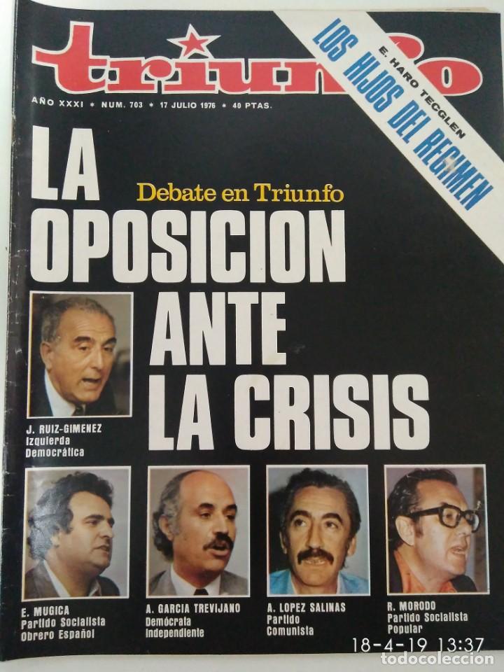 Collezionismo di Riviste e Giornali: Revista Triunfo Num. 703.- 17 Julio 1976