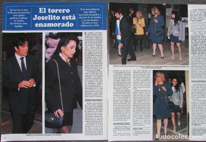 Coleccionismo de Revistas y Peri&oacute;dicos: RECORTE REVISTA SEMANA N&ordm; 2938 1996 TORERO JOSELITO. JOSE MIGUEL ARROYO. ROMINA POWER