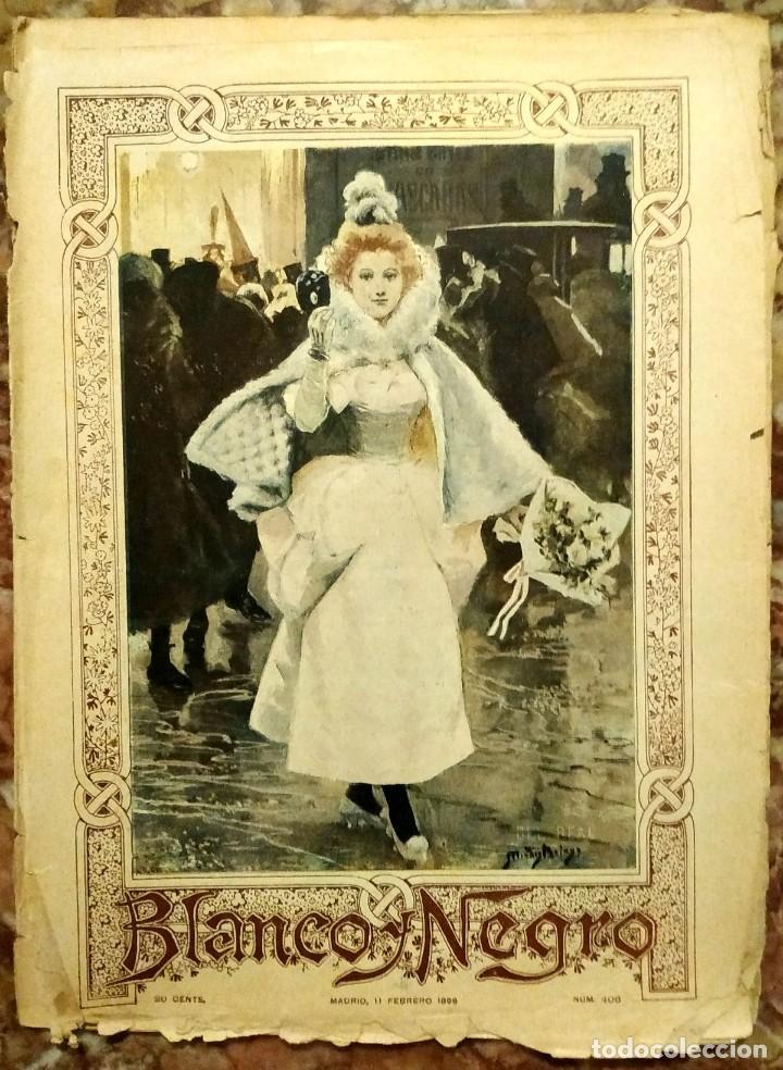Collezionismo di Riviste e Giornali: BLANCO Y NEGRO - 1899 - N&Uacute;M. 406 - 11 de febrero - Los restos de Colon en Sevilla