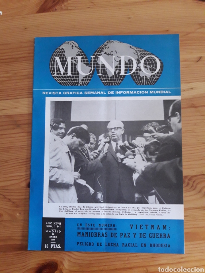 Coleccionismo de Revistas y Peri&oacute;dicos: Revista Mundo Grafica semanal de informacion mundial n&ordm;1341 1966