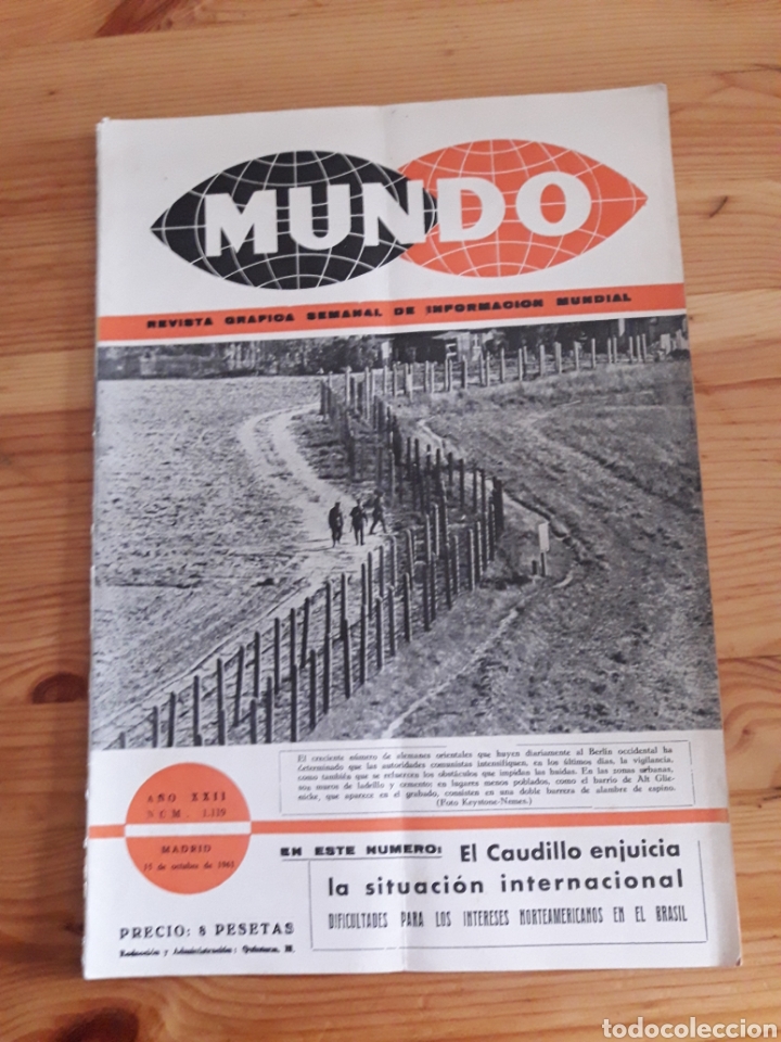 Coleccionismo de Revistas y Peri&oacute;dicos: Revista Mundo Grafica semanal de informacion mundial n&ordm;1119 1961