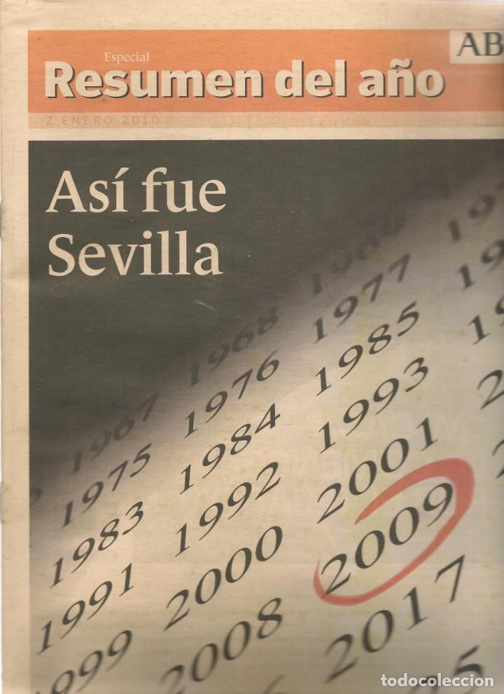 Coleccionismo de Revistas y Peri&oacute;dicos: ABC ESPECIAL. RESUMEN DEL A&Ntilde;O. AS&Iacute; FUE SEVILLA 2009.   (RF.MA)&Ntilde;5