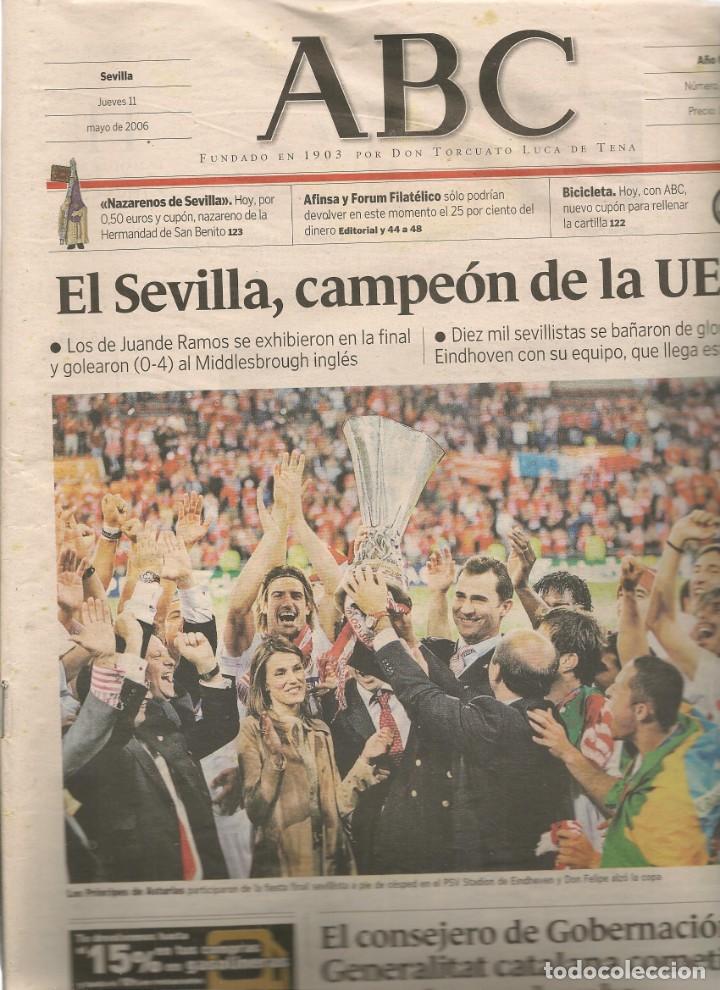 Coleccionismo de Revistas y Peri&oacute;dicos: ABC. EL SEVILLA CAMPE&Oacute;N DE LA UEFA. JUEVES, 11 MAYO 2006. (RF.MA)&Ntilde;5