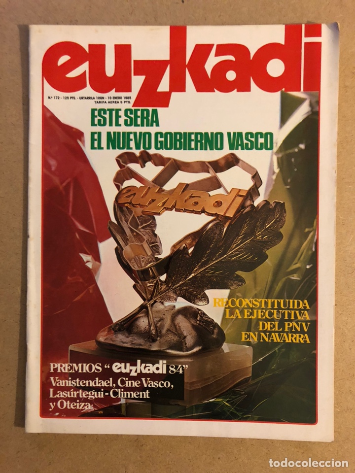 Sammeln von Zeitschriften und Zeitungen: EUZKADI N&deg;172 (1985). NUEVO GOBIERNO VASCO, ATHLETIC CLUB, GOENAGA, DE LA FUENTE Y SANZ FERIA COLONI