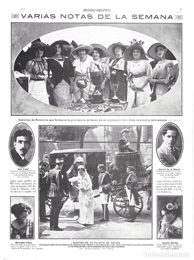 Coleccionismo de revistas y peri&oacute;dicos: 1912 HOJA REVISTA TEATRO TIPL&Eacute;S MERCEDES P&Eacute;REZ Y CARMEN REVILLA