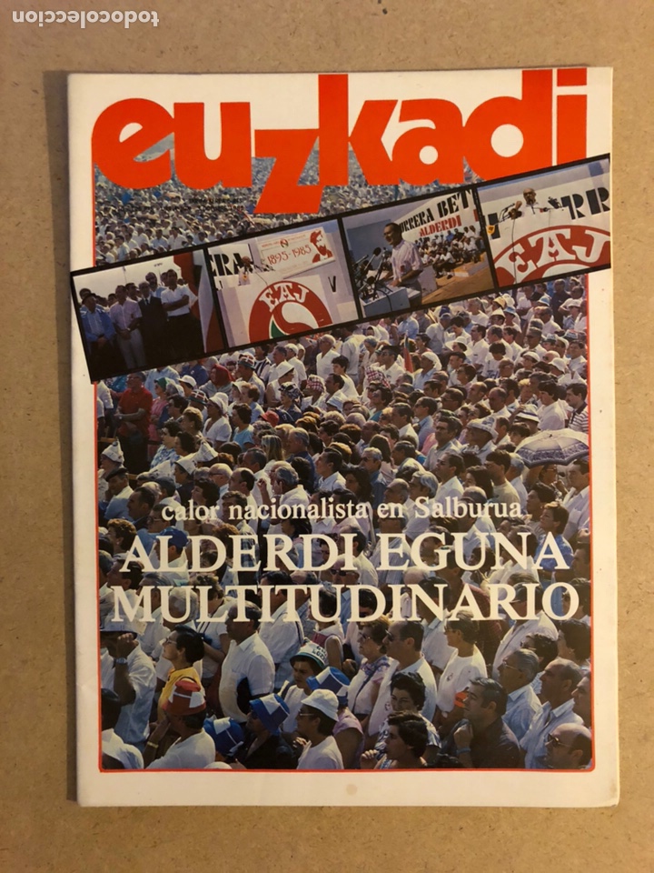 Sammeln von Zeitschriften und Zeitungen: EUZKADI N&deg;210 (1985) ALDERDI EGUNA &lsquo;85, JJ BEN&Iacute;TEZ, ZINEMALDI, RAM&Oacute;N TAMAMES,...
