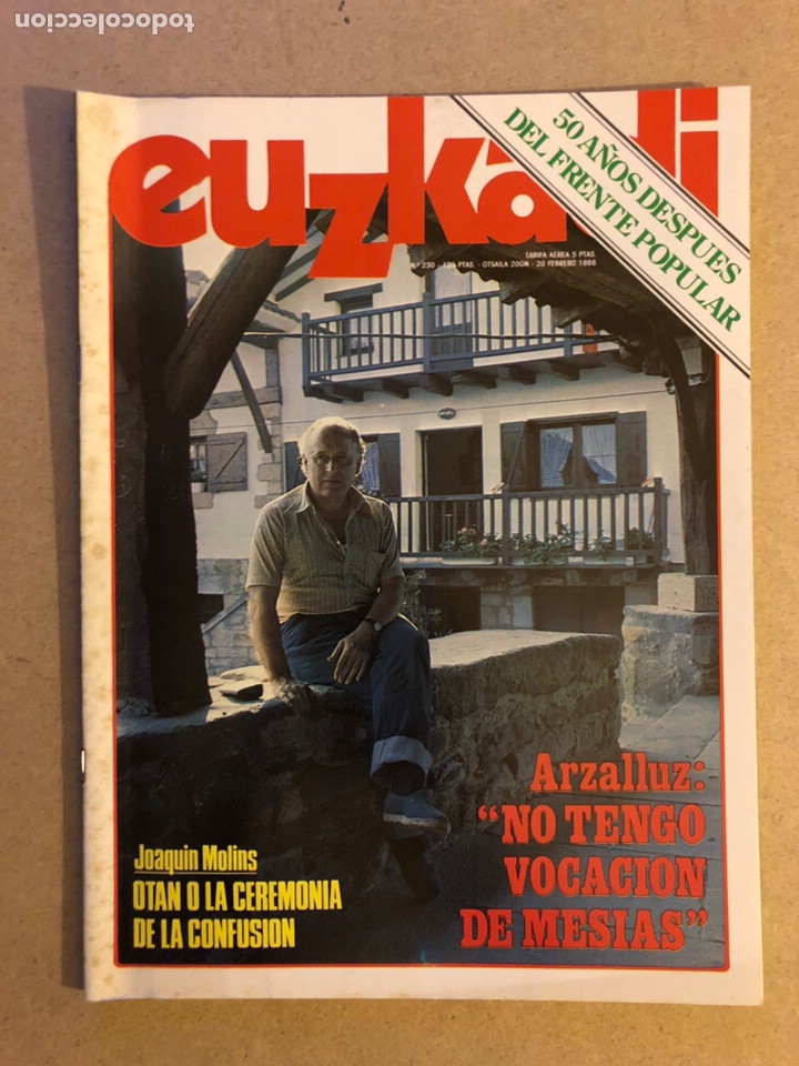 Sammeln von Zeitschriften und Zeitungen: EUZKADI N&deg;230 (1986). XABIER ARZALLUS, 50 A&Ntilde;OS DESPU&Eacute;S DEL FRENTE POPULAR, VERGARA II PELOTA MANO,..