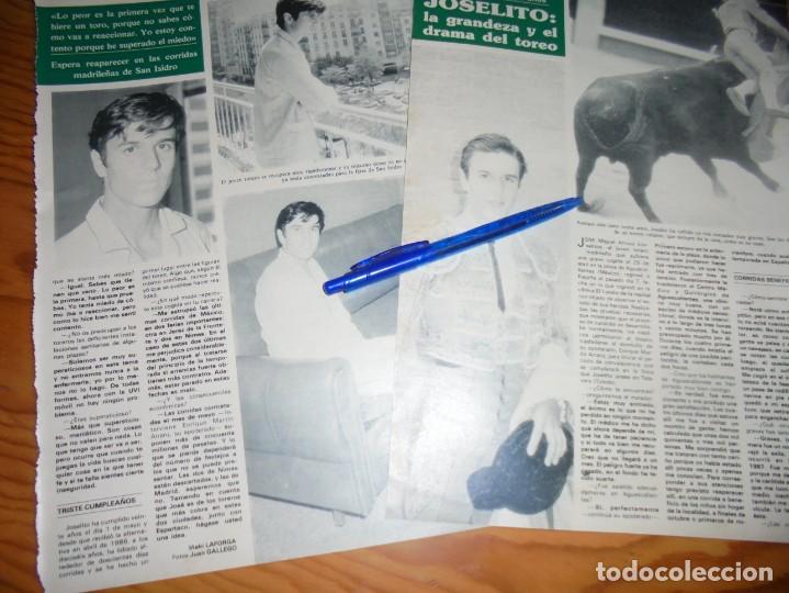 Coleccionismo de Revistas y Peri&oacute;dicos: RECORTE : JOSELITO, GRAVE COGIDA EN MEXICO .SEMANA, MAYO 1989 ()