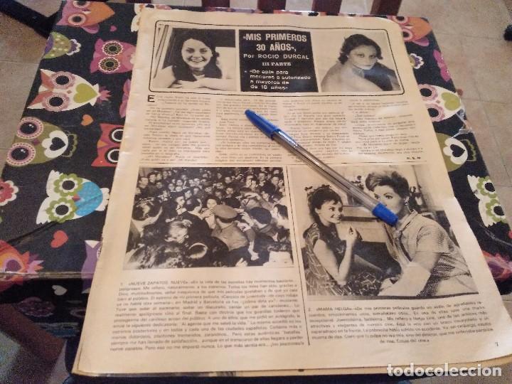 Coleccionismo de Revistas y Peri&oacute;dicos: ANTIGUO RECORTE REVISTA A&Ntilde;OS 70 3 PAGINAS MIS PRIMEROS 30 A&Ntilde;OS POR ROCIO DURCAL