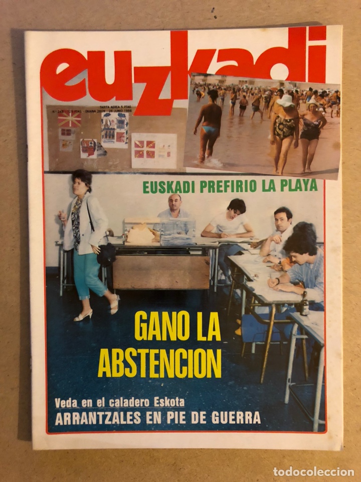 Collection Magazines and Newspapers: EUZKADI N&deg;248 (1986). ESPECIAL ELECCIONES GENERALES 1986, ARRANTZALES EN PIE DE GUERRA,...