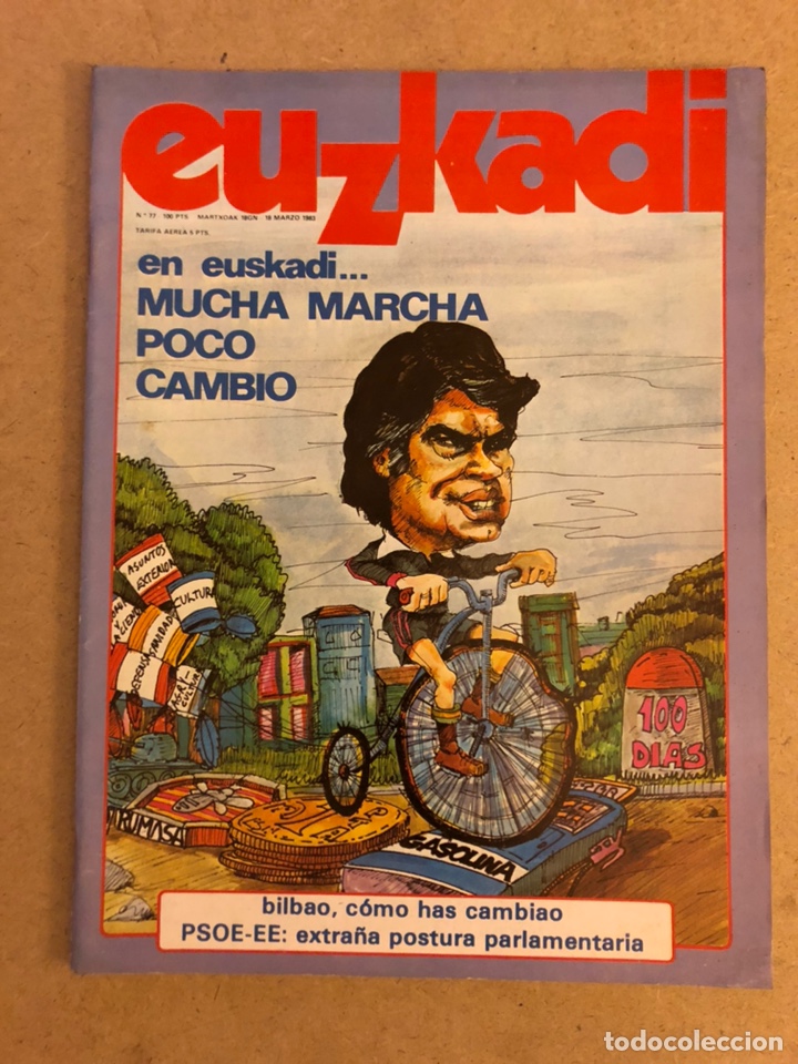 Sammeln von Zeitschriften und Zeitungen: EUZKADI N&deg;77 (1983). RAM&Oacute;N ZUMALABE, TXOMIN CASTILLO, BILBAO COMO HEMOS CAMBIADO,...