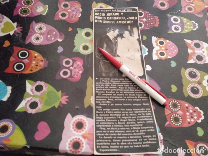 Coleccionismo de Revistas y Peri&oacute;dicos: ANTIGUO RECORTE REVISTA A&Ntilde;OS 70 ROCIO JURADO Y PEDRO CARRASCO &iquest;SOLO UNA SIMPLE AMISTAD?