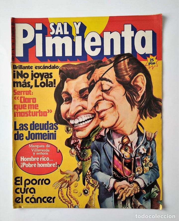 Coleccionismo de revistas y peri&oacute;dicos: SAL Y PIMIENTA, N&ordm; 19. 5 FEBRERO 1980. LOLA FLORES - MANOLITO ROYO - JOAN MANUEL SERRAT