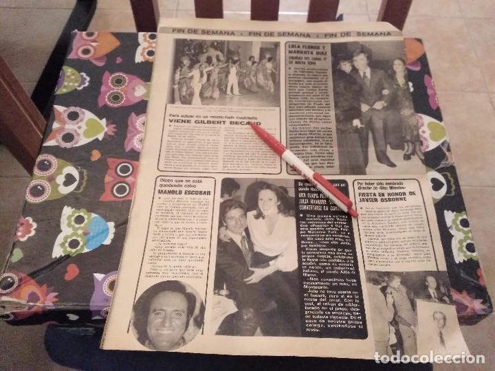 Coleccionismo de revistas y peri&oacute;dicos: ANTIGUO RECORTE REVISTA A&Ntilde;OS 70 MANOLO ESCOBAR,LOLA FLORES,MARUJITA DIAZ TRASERA KELVINATOR Y DIXAN