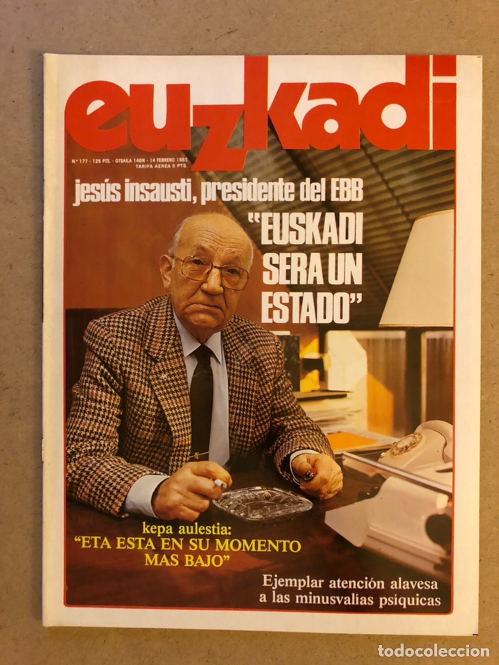 Collection Magazines and Newspapers: EUZKADI N&deg;177 (1985). KEPA AULESTIA, ETA, ATHLETIC CLUB, JES&Uacute;S INSAUSTI, MARCOS BILBAO,...
