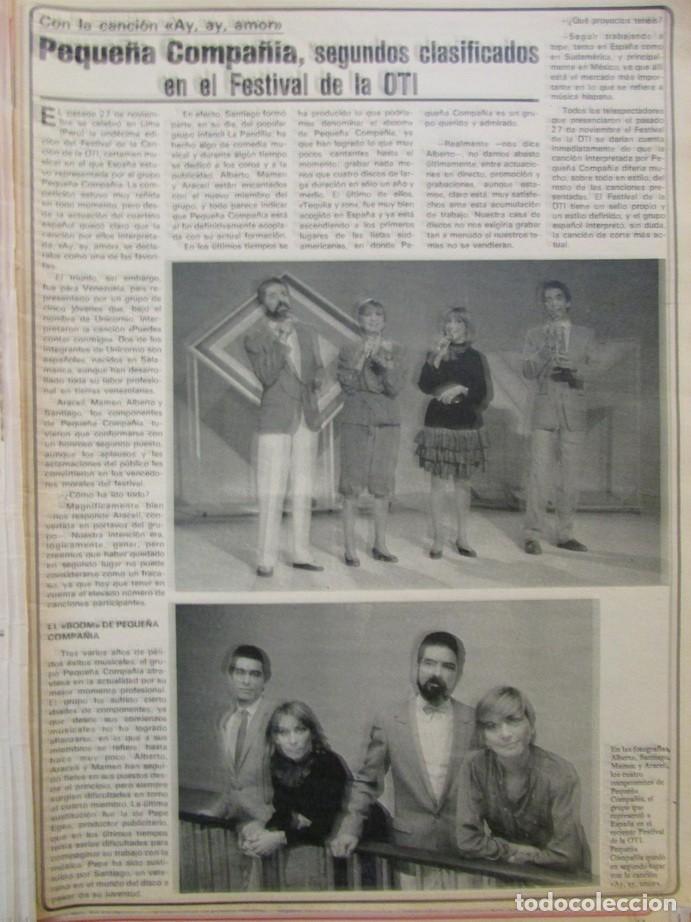 Coleccionismo de Revistas y Peri&oacute;dicos: RECORTE REVISTA SEMANA N&ordm; 2234 1982 PEQUE&Ntilde;A COMPANIA. FESTIVAL OTI