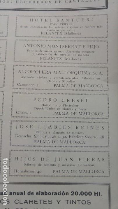 Colecionismo de Revistas e Jornais: HIJOS DE JUAN PIERAS FABRICA DE MOSAICOS HIDRAULICOS Y CEMENTOS PALMA MALLORCA HOJA A&Ntilde;OS 1920-30