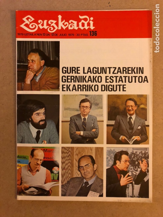 Collection Magazines and Newspapers: EUZKADI N&deg;136 (1979). BOLET&Iacute;N INFORMATIVO DEL PARTIDO NACIONALISTA VASCO. ESTATUTO.