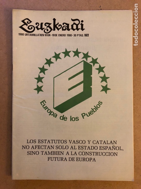 Collection Magazines and Newspapers: EUZKADI N&deg;162 (1979). BOLET&Iacute;N INFORMATIVO DEL PARTIDO NACIONALISTA VASCO.