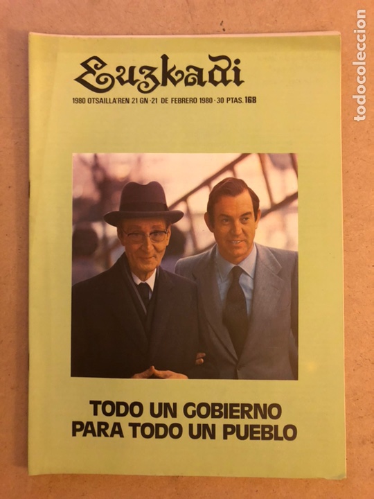 Collectionnisme de Revues et Journaux: EUZKADI N&deg;168 (1980). BOLET&Iacute;N INFORMATIVO DEL PARTIDO NACIONALISTA VASCO.